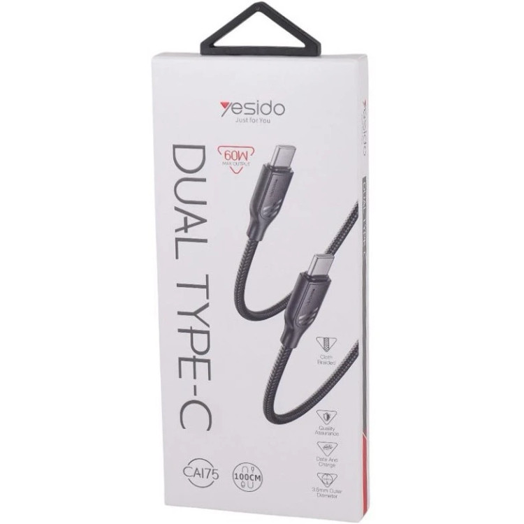 کابل USB-C یسیدو مدل CA175 DUAL TYYPE-C طول 1 متر